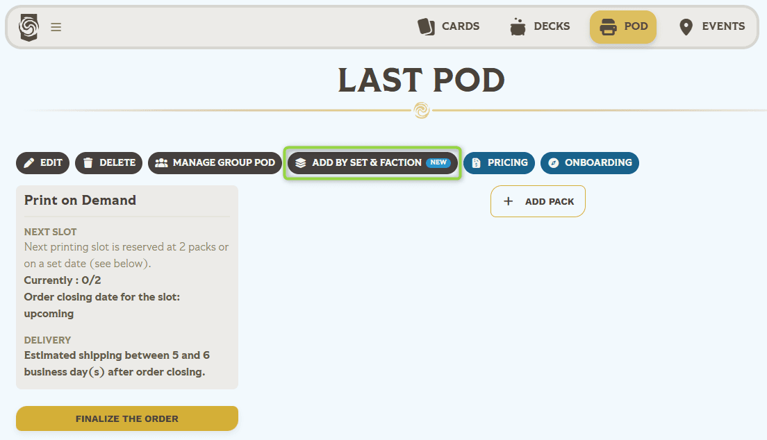 POD UPDATE